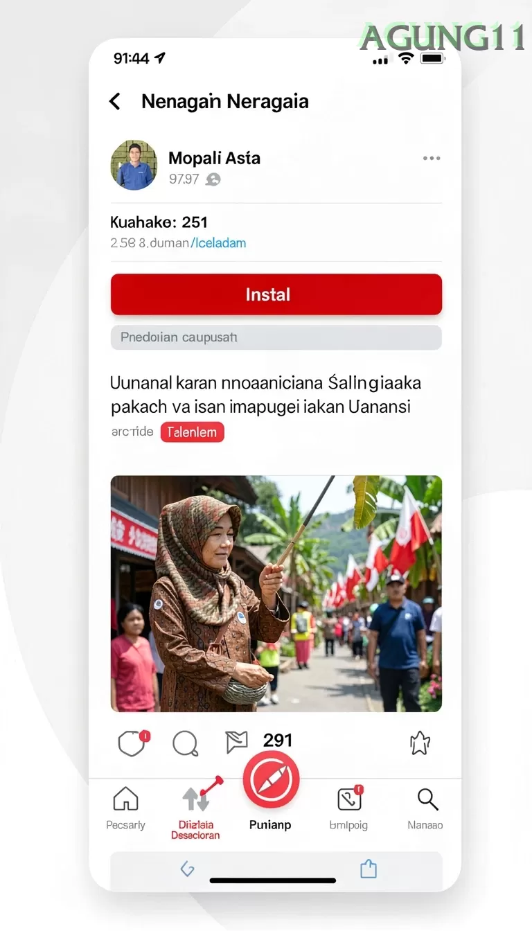 Cuplikan layar F32 — menu navigasi